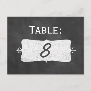 Chalkboard Table Number Postcard