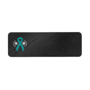 Chalkboard Teal Ribbon