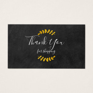 Chalkboard Thank You For Shopping Discount Card