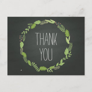 Chalkboard Thank You Post Card