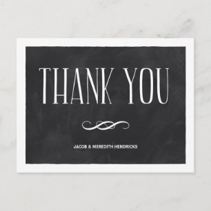 Chalkboard Thank You Postcard