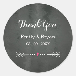 Chalkboard Thank You Sticker