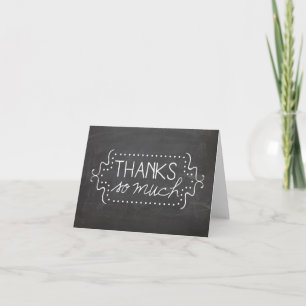 chalkboard thanks so much card