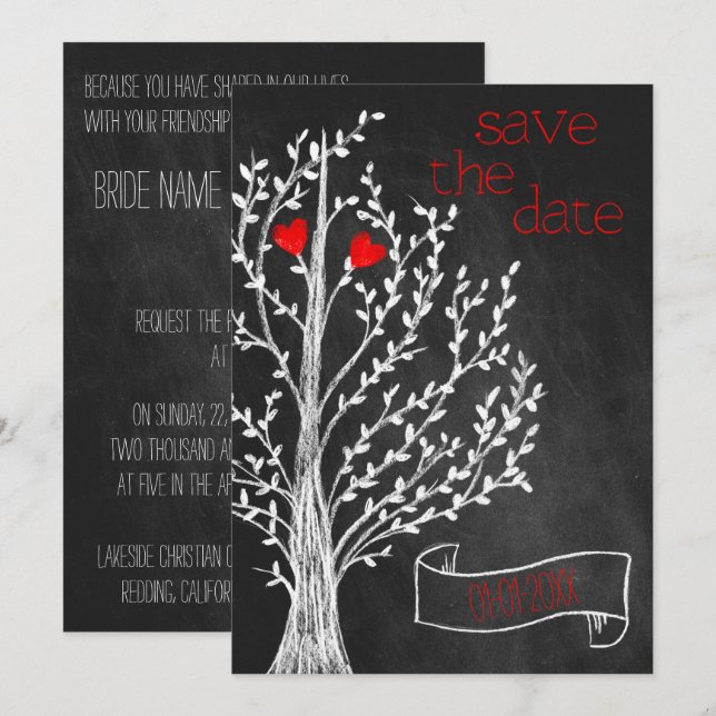 Chalkboard Theme Invitation (Front/Back)