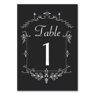 Chalkboard Theme Table number cards