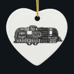 Chalkboard Trailer Ceramic Ornament<br><div class="desc">Chalkboard Trailer</div>