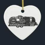 Chalkboard Trailer Ceramic Ornament<br><div class="desc">Chalkboard Trailer</div>