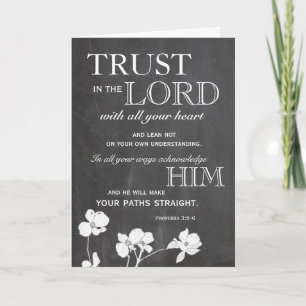 Chalkboard Trust in the Lord Encouragement Card