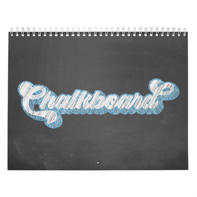 Chalkboard Typography Calendar (Cover)