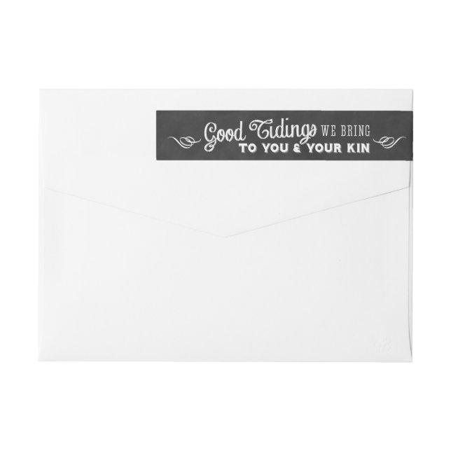 Chalkboard Typography Christmas Label (Back)