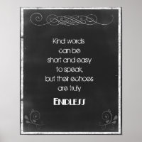 Chalkboard Typography Quote on Using Kind Words