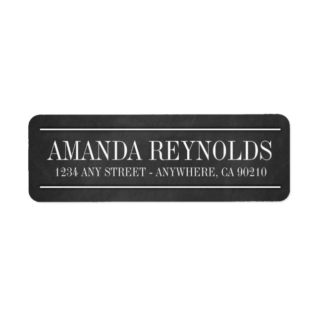 Chalkboard Typography Wedding Address Labels (Front)