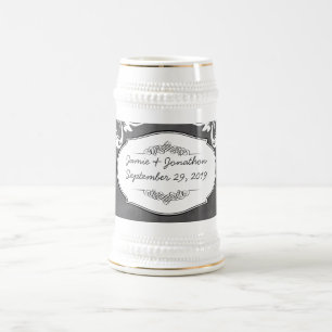 Chalkboard Typography Weddings Beer Stein