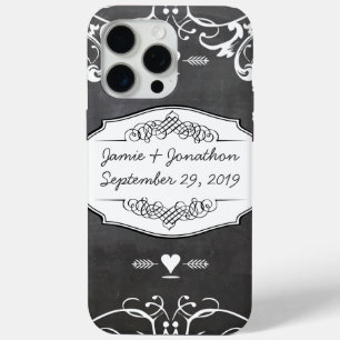 Chalkboard Typography Weddings iPhone 15 Pro Max Case