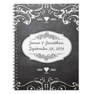 Chalkboard Typography Weddings Notebook