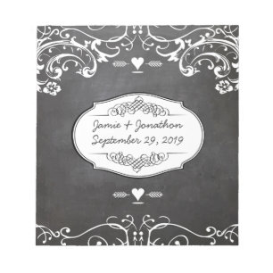 Chalkboard Typography Weddings Notepad