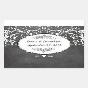 Chalkboard Typography Weddings Sticker