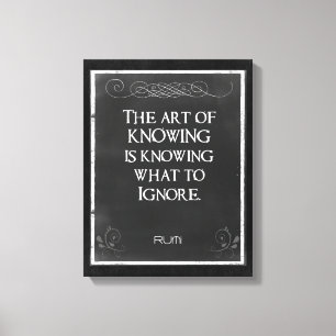 Chalkboard Typography with an Inspirational Quote Canvas Print