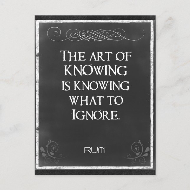 Chalkboard Typography with an Inspirational Quote Postcard (Front)