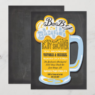 Chalkboard Un bébé brasse des Invitations Baby sho