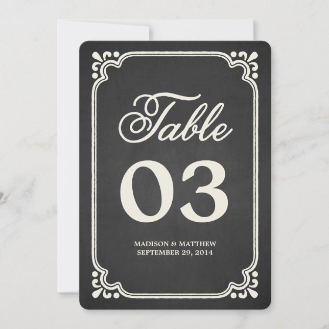 Chalkboard Union | Table Numbers (Front)