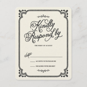 Chalkboard Union Wedding Response Card