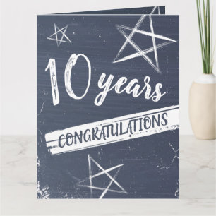 Chalkboard universal employee anniversary card