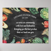 Chalkboard Vegetable Board ⎢Personalized Poster