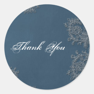 Chalkboard & Vintage Lace Customizable Classic Round Sticker