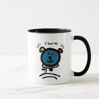 chalkboard wallies i love my dog mug