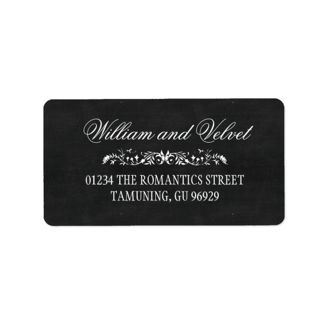 Chalkboard Wedding Address Labels (Front)