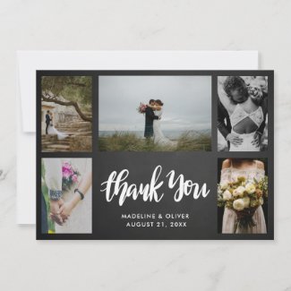 Chalkboard Wedding Five Photos | Thank You Script