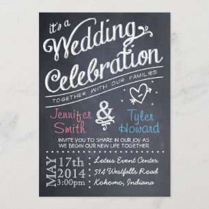 Chalkboard Wedding Invitation