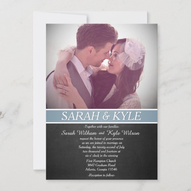 Chalkboard Wedding Invitation (Front)