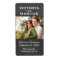 Chalkboard Wedding Monogram Photo Wine Bottle