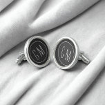 Chalkboard Wedding Party Monogrammed Cufflinks<br><div class="desc">Are you looking for a simple yet stylish thank you gift for your groomsmen yet still want to include the chalkboard wedding theme? You may have found the cufflinks you were looking for. They have a faux chalkboard background (not real chalkboard - it's printed) and a chalk effect weathered circle...</div>