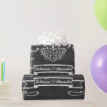 Chalkboard Wedding Personalized Wrapping Paper<br><div class="desc">Large Images Best for Large Gifts. Chalkboard Vintage Modern Mr. and Mrs.  Chalkboard Wedding   Sweet and sassy chalkboard weddings</div>