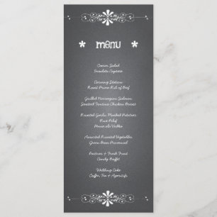 Chalkboard Wedding Reception Menu Card