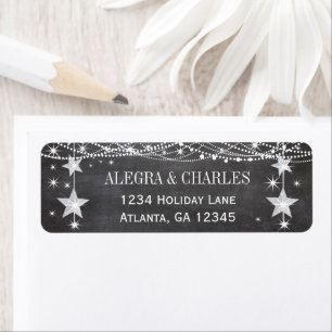 Chalkboard Wedding Return Address