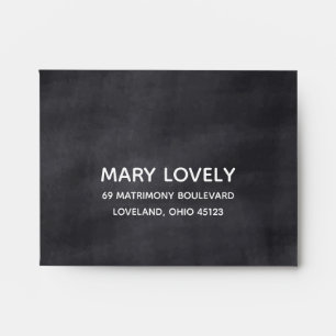 Chalkboard Wedding RSVP Return Address Envelopes