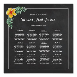 Chalkboard Wedding Seating Chart Poster