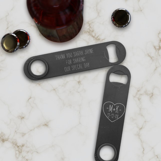 Chalkboard Wedding Thank You Speed Bottle Opener (Creator Uploaded)