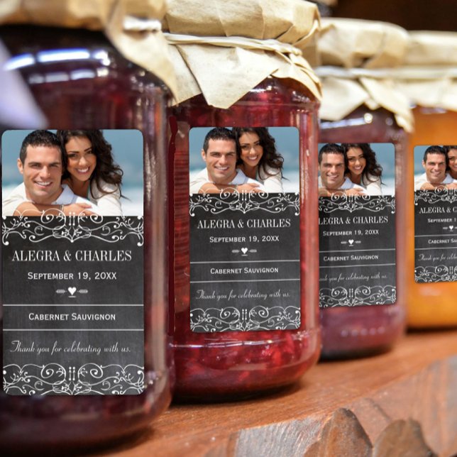 Chalkboard Wedding Wine Label (Creator Uploaded)