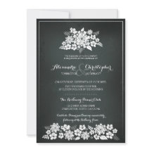 Chalkboard White Flowers Vintage Wedding