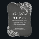 Chalkboard White Snowflake Christmas Party Invite<br><div class="desc">More chalkboard Christmas party invitations in the Little Bayleigh Store!</div>