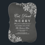 Chalkboard White Snowflake Christmas Party Invite<br><div class="desc">More chalkboard Christmas party invitations in the Little Bayleigh Store!</div>