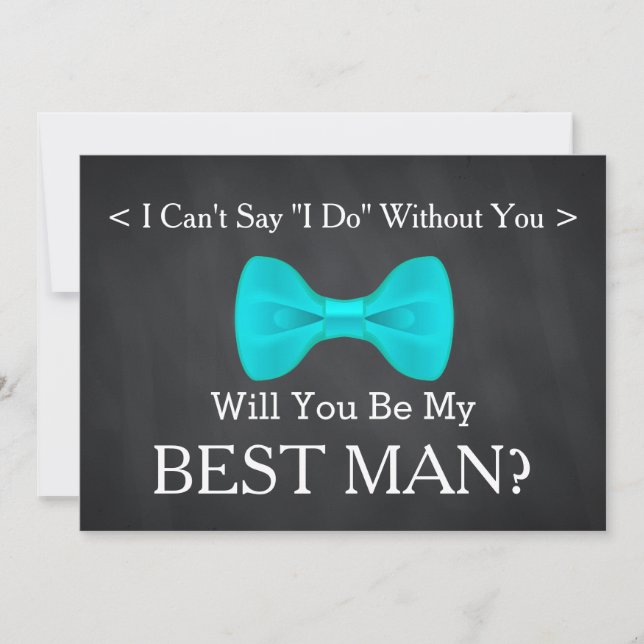 Chalkboard Will You Be my Best Man Invitation (Front)