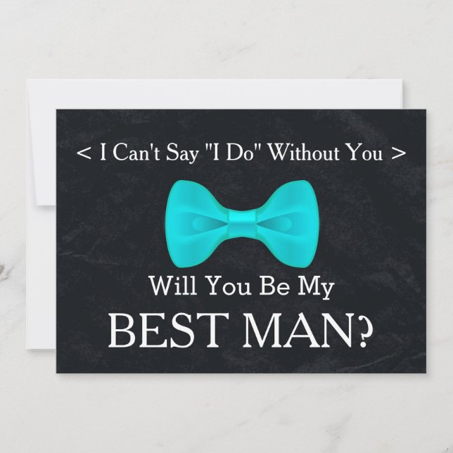 Chalkboard Will You Be my Best Man Invitation (Front)