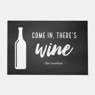 Chalkboard Wine Inside Doormat