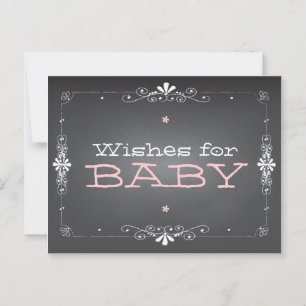 Chalkboard Wishes for Baby Shower Activity Card